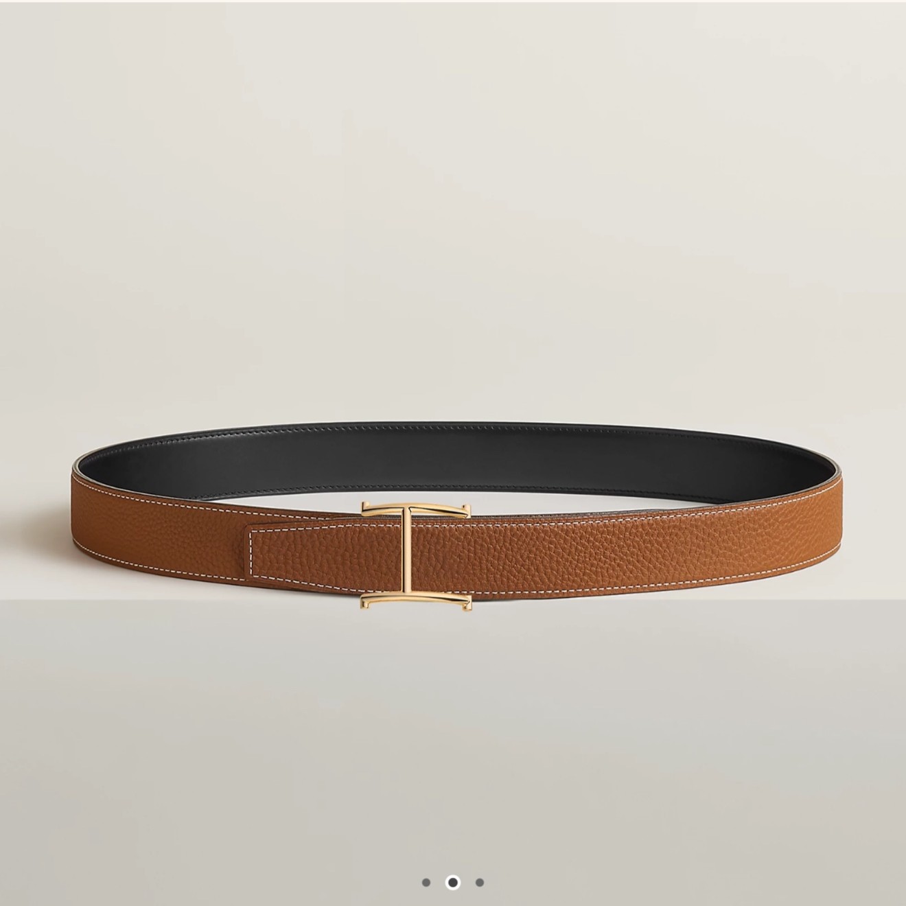 에르메스 S Serif 벨트 버클 리버서블 가죽 스트랩 32mm